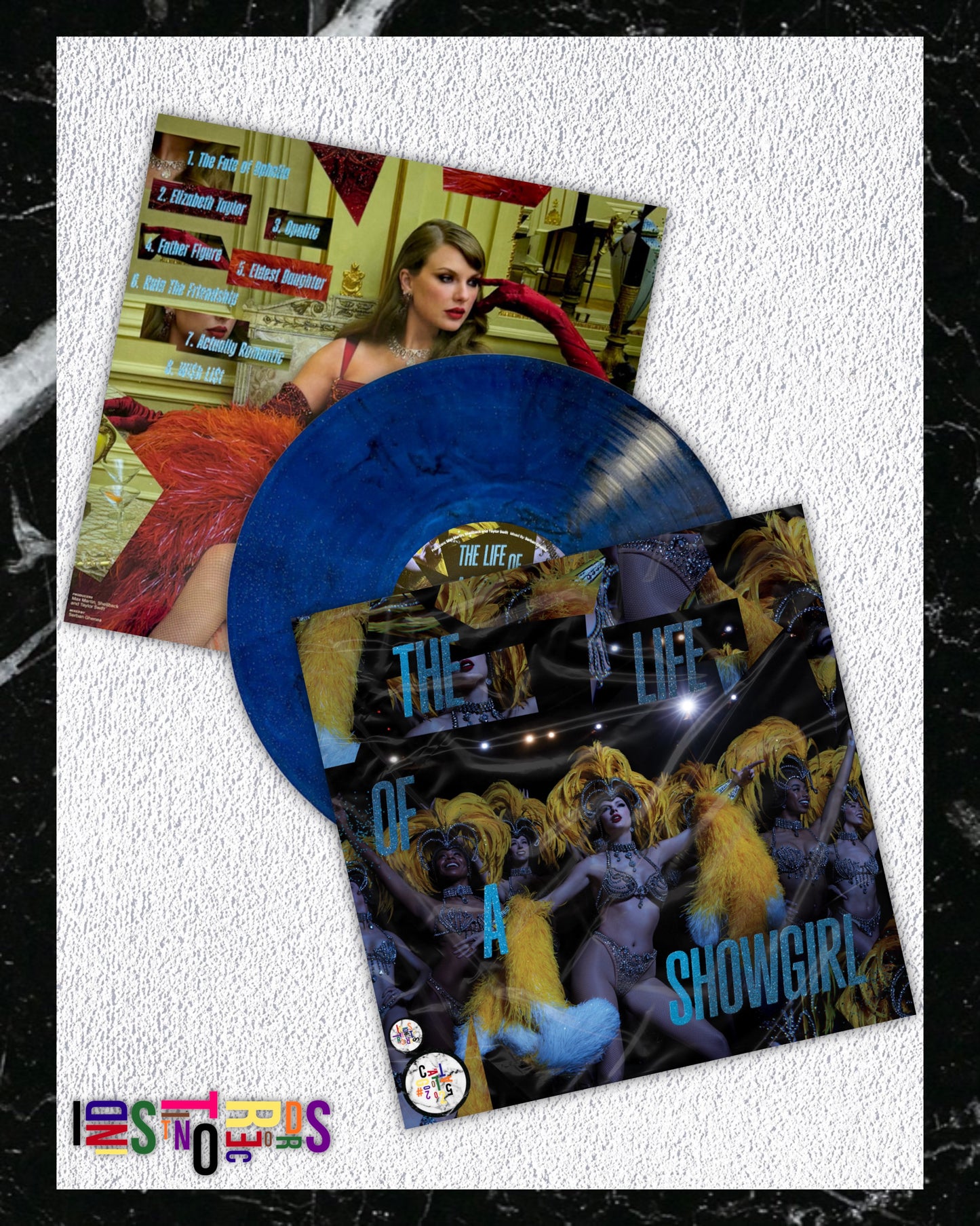 TAYLOR SWIFT ❤️🔥 THE LIFE OF A SHOWGIRL 💙 LTD LAKESIDE BEACH BLUE SPARKLE VINYL LP