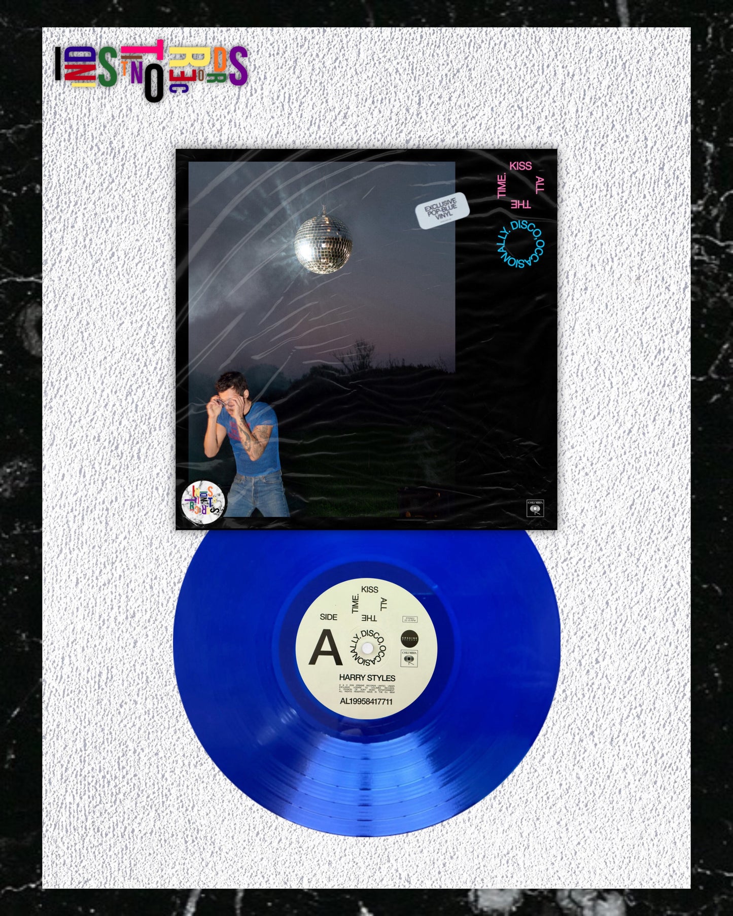 HARRY STYLES 🪩 KISS ALL THE TIME. DISCO, OCCASIONALLY 🔵 NEPTUNE POP-BLUE VINYL 🪩