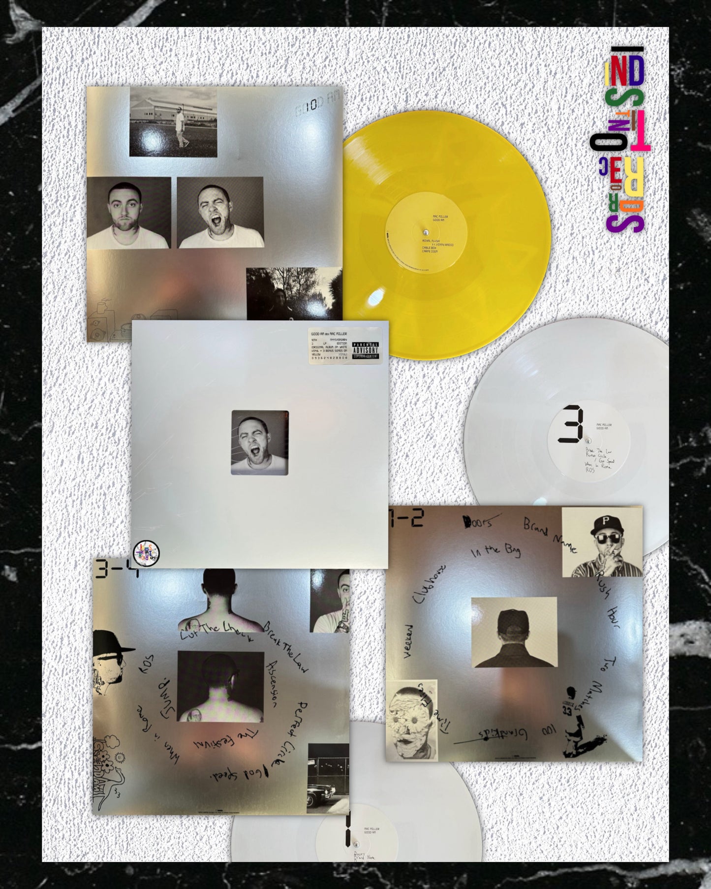 MAC MILLER 🟡 GO:OD AM 🟡 3XLP WHITE & YELLOW VINYL 🟡