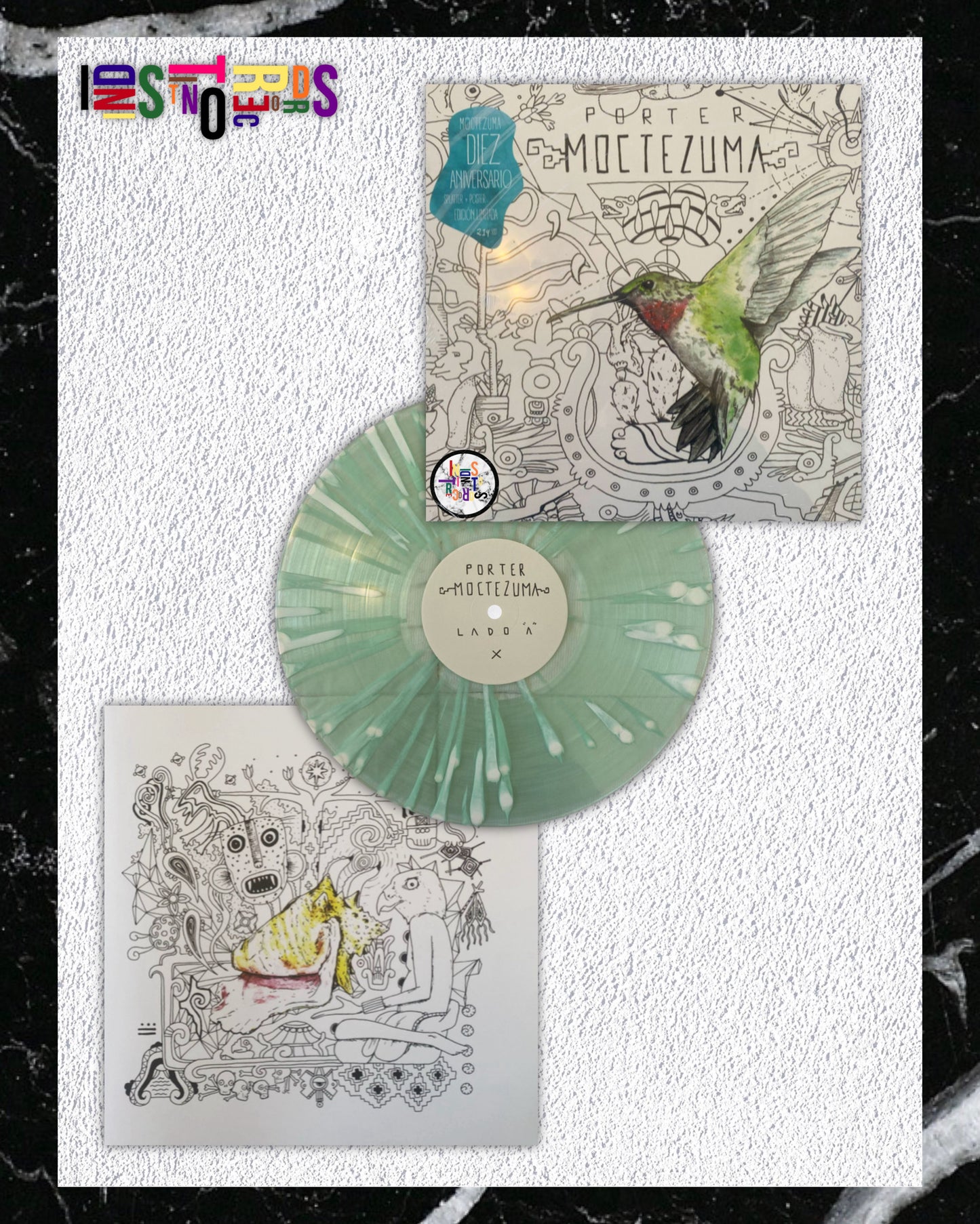 PORTER 🪽 MOCTEZUMA 🟢 COKE BOTTLE & WHITE SPLATTER VINYL 🪽