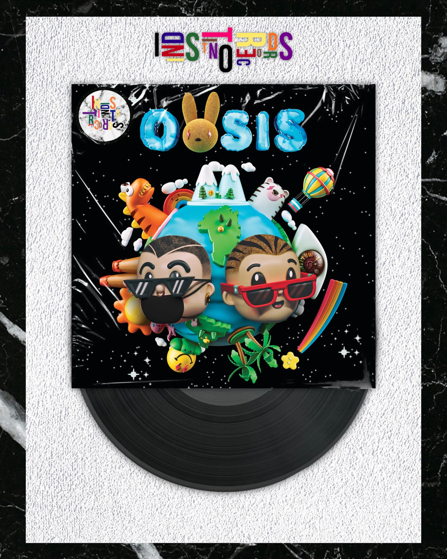 BAD BUNNY & J BALVIN 🌞 OASIS 🌈 BLACK VINYL 🌞