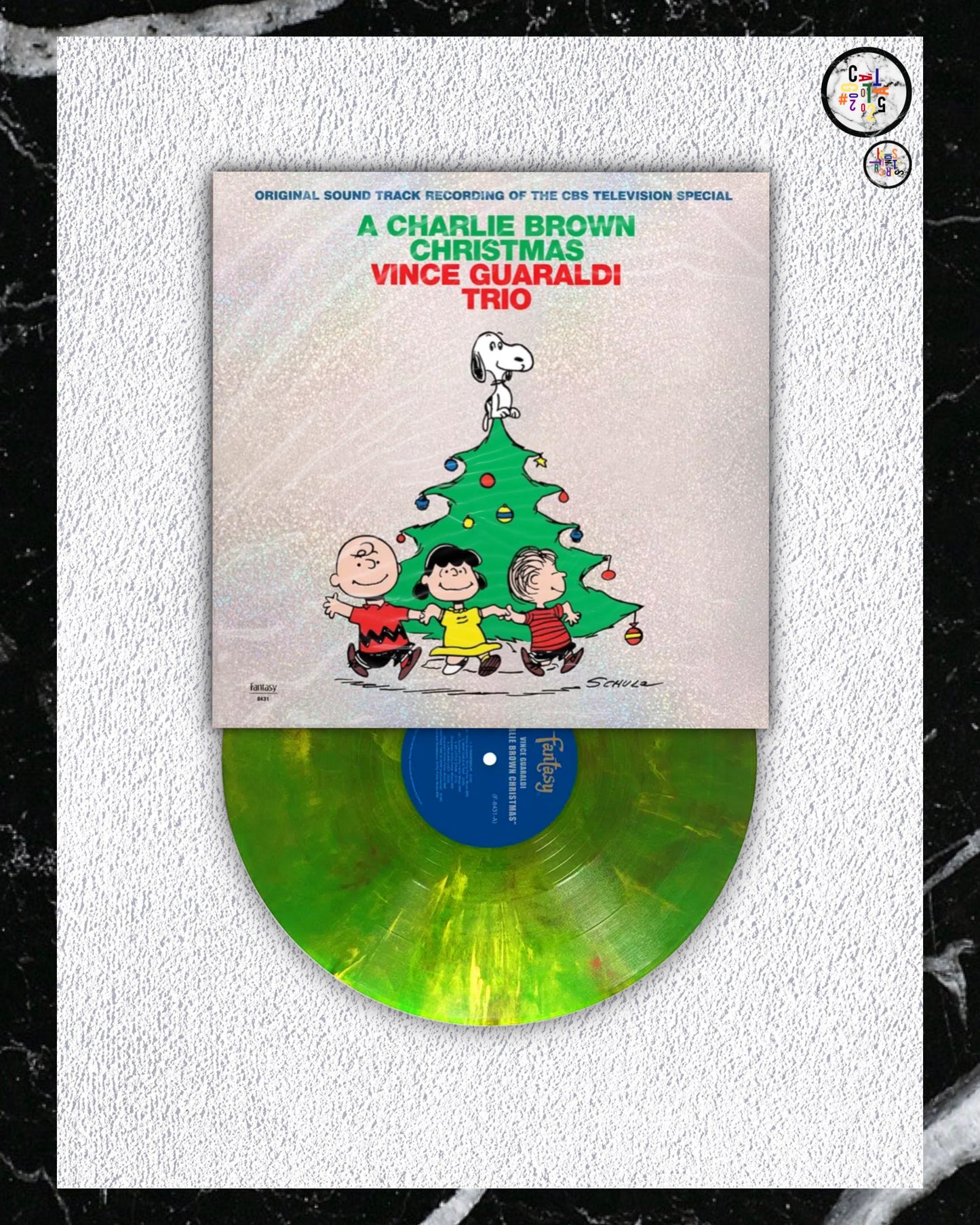 VINCE GUARALDI TRIO ⚪️ A CHARLIE BROWN CHRISTMAS 🎄 LTD CHRISTMAS TREE HOLOGRAPHIC COVER VINYL LP