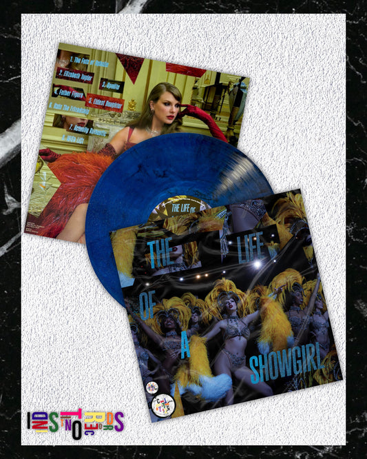 TAYLOR SWIFT ❤️‍🔥 THE LIFE OF A SHOWGIRL 💙 LTD LAKESIDE BEACH BLUE SPARKLE VINYL LP