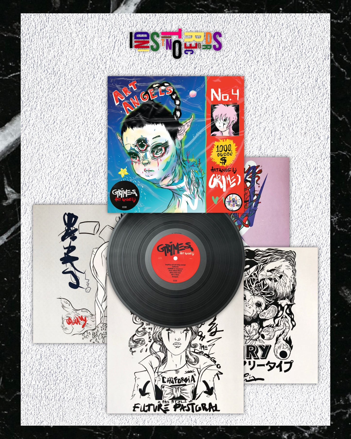 GRIMES ❤️‍🔥 ART ANGELS ❤️‍🔥 BLACK VINYL +LITOGRAFIAS