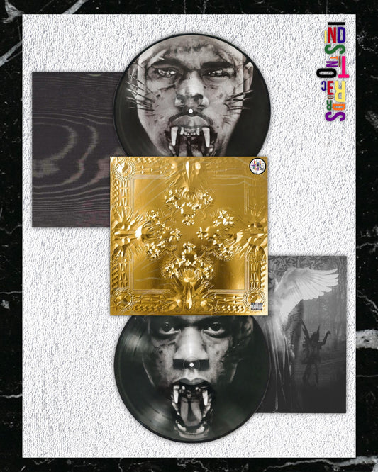 JAY Z & KANYE WEST 🐅 WATCH THE THRONE 🟡 LIMITED EDITION 2XLP PICTURE DISC VINYL 🐅