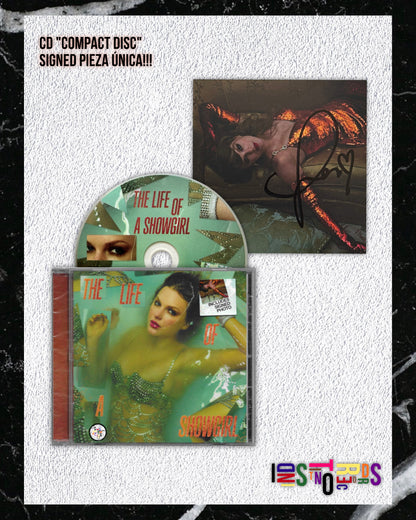 TAYLOR SWIFT ❤️‍🔥 THE LIFE OF A SHOWGIRL 🧡 SIGNED CD “COMPACT DISC”