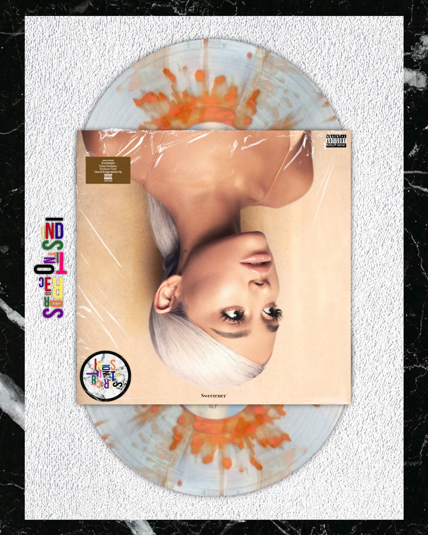 ARIANA GRANDE 🧡 SWEETENER 🧡 UO EXCLUSIVE 2XLP CLEAR & ORANGE SPLATTER VINYL 🧡