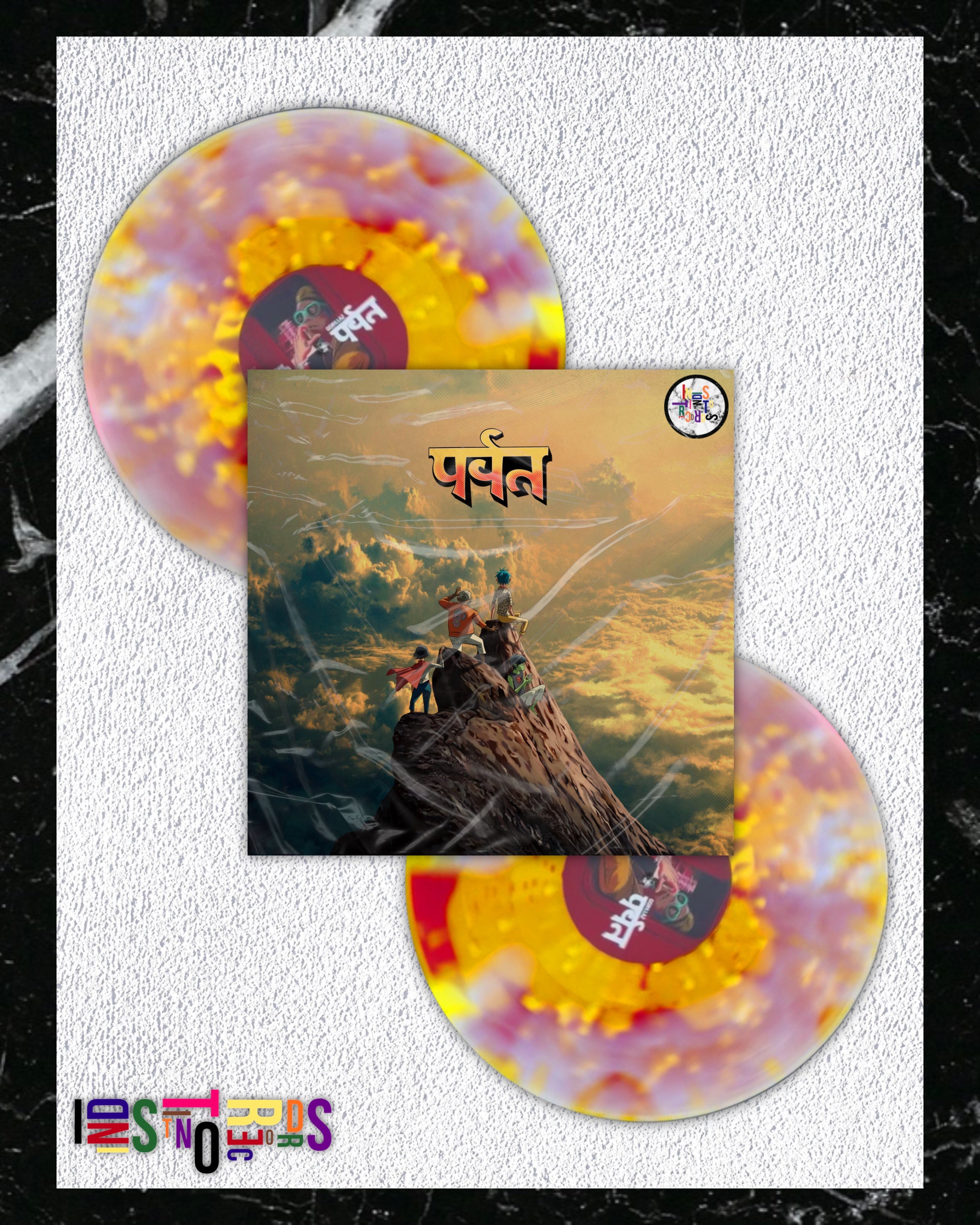 GORILLAZ 🏔️ THE MOUNTAIN 🟡 2XLP SPLATTER & RED LIQUID + YELLOW