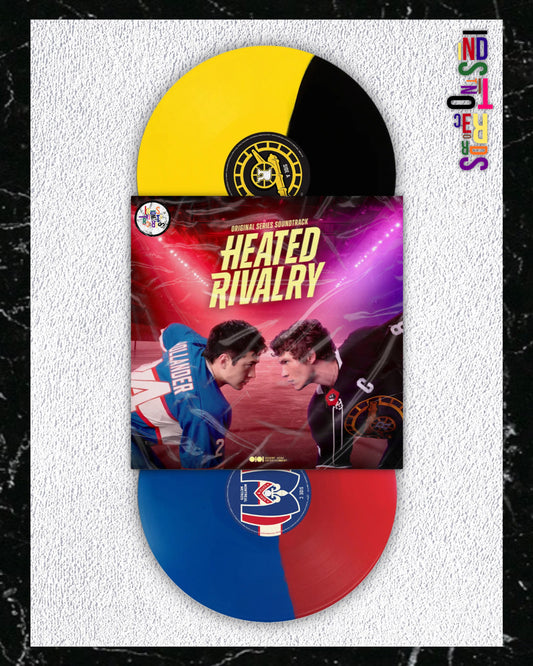 PETER PETER 🏒 HEATED RIVALRY SOUNDTRACK 💙 MONTREAL VS BOSTON BLUE/RED & BLACK/YELLOW SPLIT COLOURED VINYL 🏒