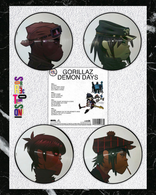 GORILLAZ ⚫️ DEMON DAYS ⚫️ 2XLP PICTURE DISC VINYL ⚫️