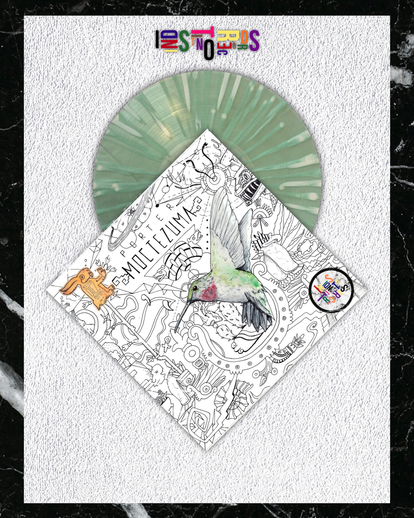 PORTER ⚪️ MOCTEZUMA 🪽 COKE BOTTLE WITH SPLATTER VINYL ⚪️